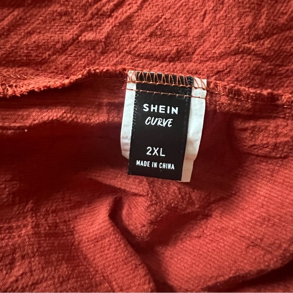 Burnt Orange One-Shoulder Dress Size 2X - Picture 5 of 5